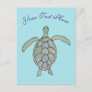 Carte postale personnalisée pour les tortues de me