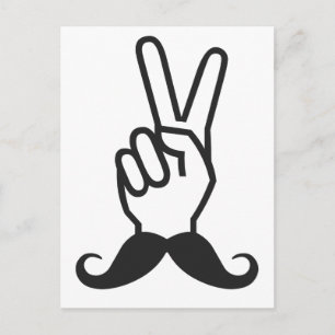 Carte postale personnalisée pour Moustache gagnant