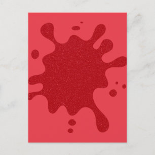 Carte postale personnalisée Tomato Red Splash Holi