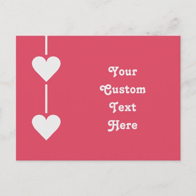 Carte postale personnalisée Valentine Heart (Devant)