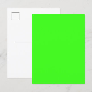 Carte postale personnalisée vert néon