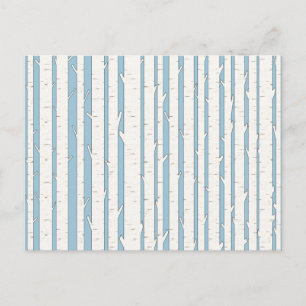 Carte postale personnalisée White Birch Trees