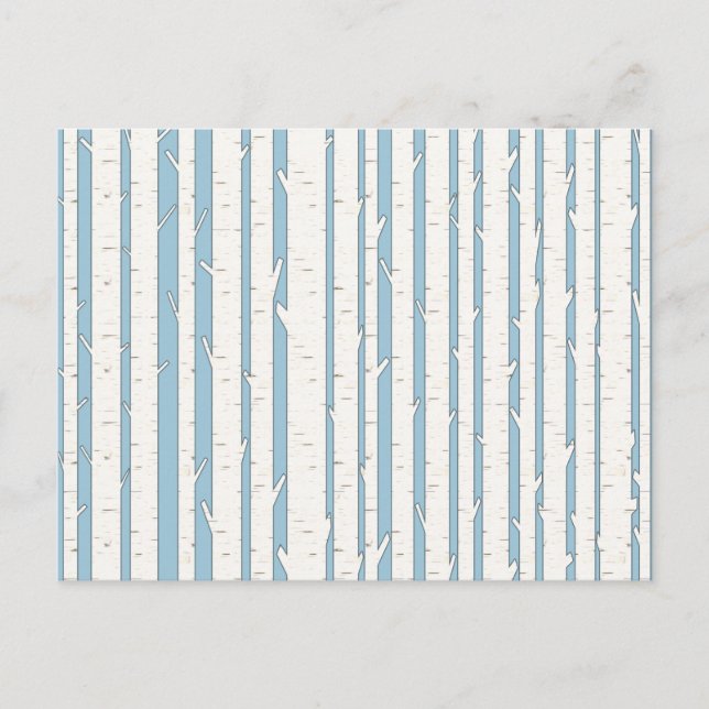 Carte postale personnalisée White Birch Trees (Devant)