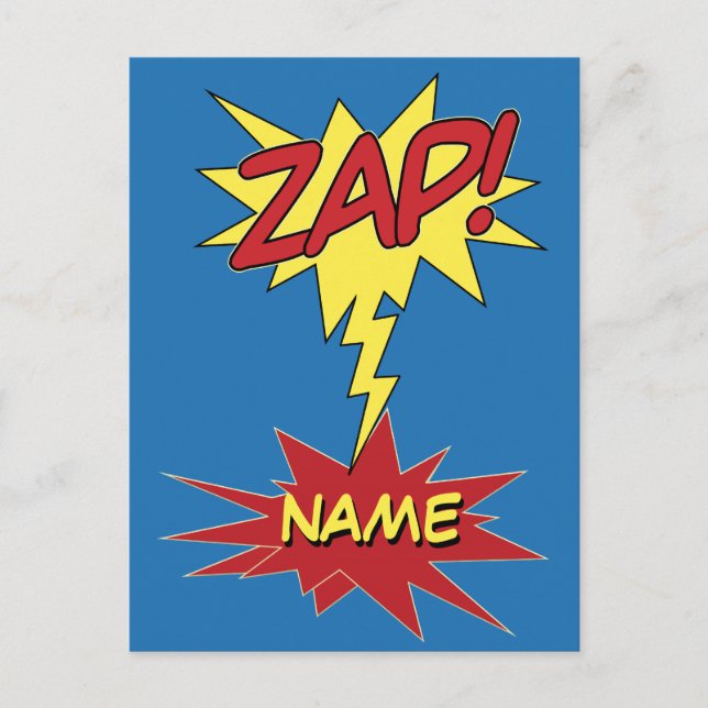 Carte postale personnalisée ZAP ! (Devant)