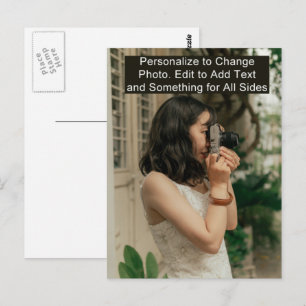 Carte Postale Personnaliser Ajouter un nom Photo ou illustration