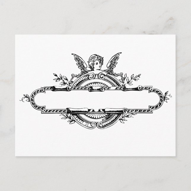 Carte Postale Personnaliser angel cherub fleur di lis imprimer (Devant)