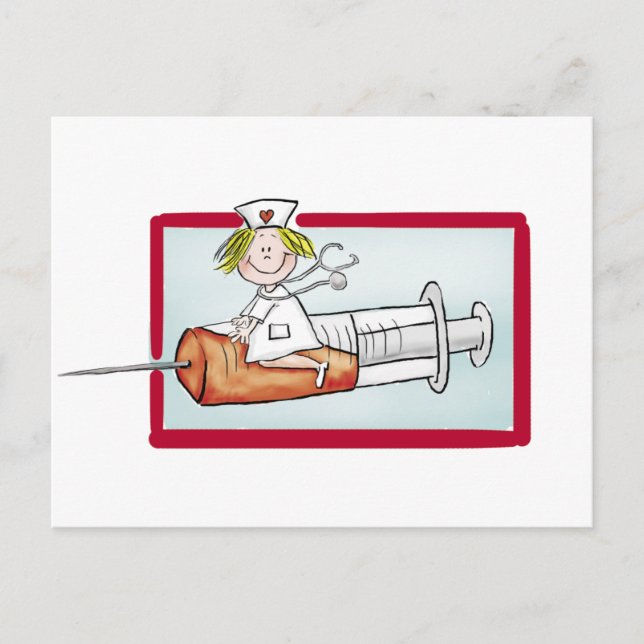 Carte Postale Personnaliser avec le nom - La Super infirmière (Devant)