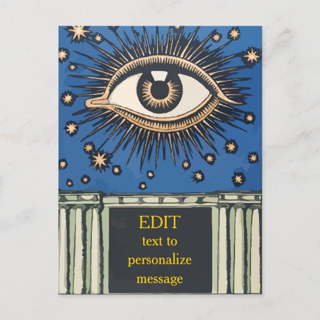 Carte Postale Personnaliser Big Eye, modifier le texte (Devant)