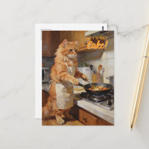 Carte Postale Personnaliser Chat de cuisine drôle
