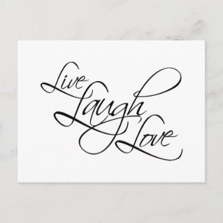 Carte Postale Personnaliser d'amour Live Laugh