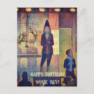 CARTE POSTALE PERSONNALISER D'ANNIVERSAIRE DE LA MUSICIENNE D'AR