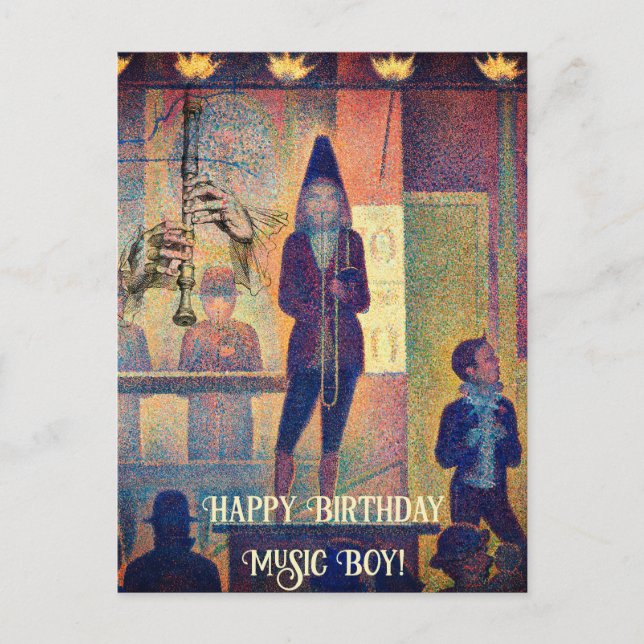 CARTE POSTALE PERSONNALISER D'ANNIVERSAIRE DE LA MUSICIENNE D'AR (Devant)