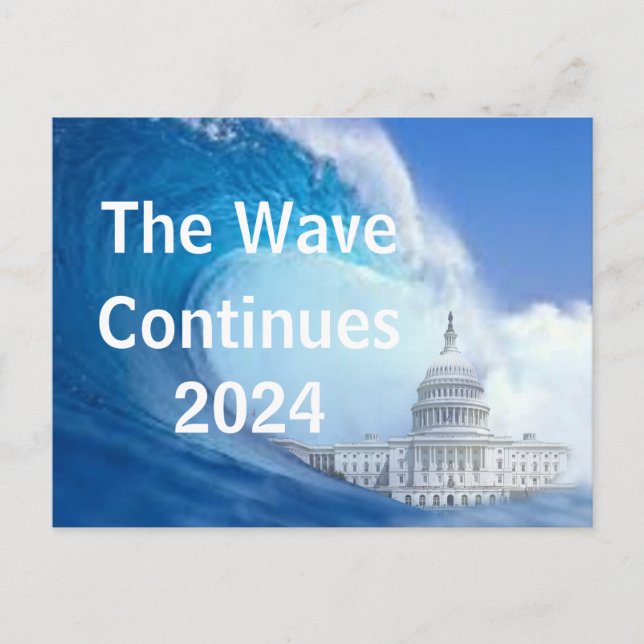 Carte Postale Personnaliser de l'élection Blue Wave 2024 (Devant)