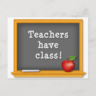 Carte Postale Personnaliser les enseignants ont classe :