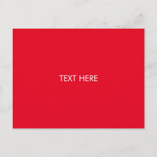 Carte Postale personnaliser, modifier le nom texte rouge blanc