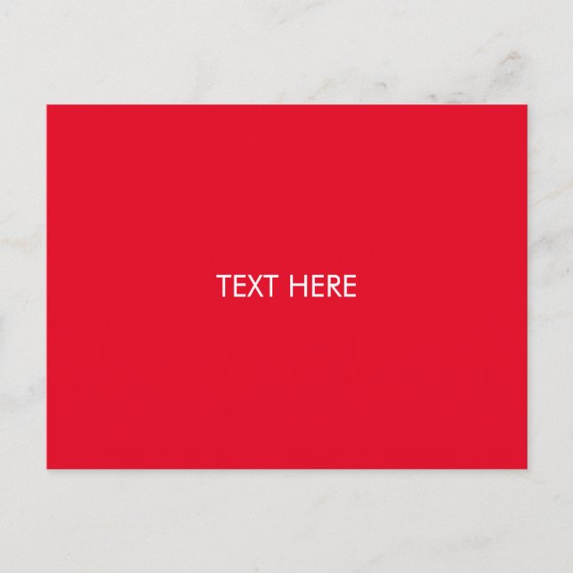 Carte Postale personnaliser, modifier le nom texte rouge blanc (Devant)