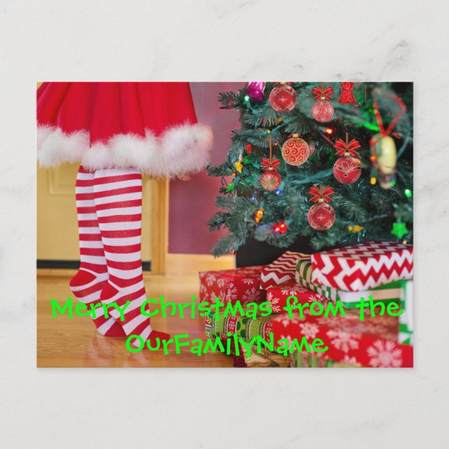 Carte postale Personnaliser Noël Arbre (Devant)