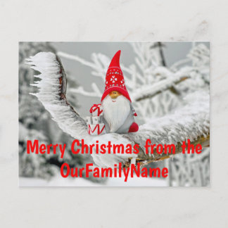 Carte postale Personnaliser Noël Gnome Père Noël