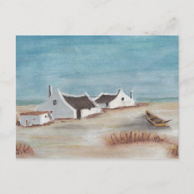 Carte Postale Personnaliser Pastel Cape Dessin de chalet (Devant)