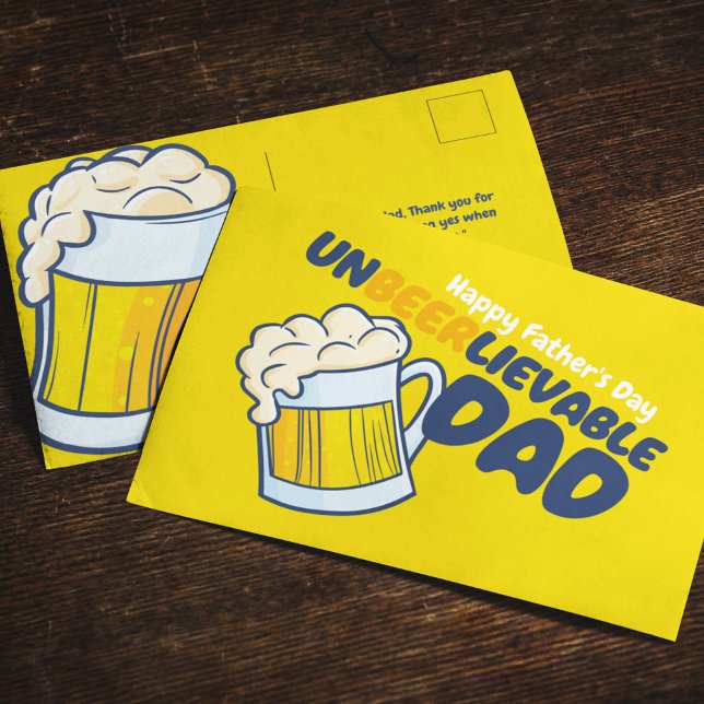 Carte Postale Personnalisez la Fête des Pères | Papa incroyable (Créateur téléchargé)