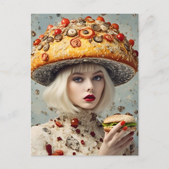 Carte Postale Personne de nourriture drôle (Devant)