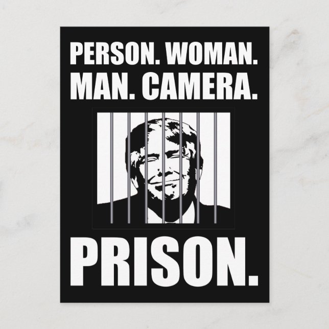 Carte Postale Personne. Femme. Mec. Caméra. Prison. (Devant)