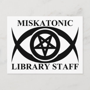 CARTE POSTALE PERSONNEL DE LA BIBLIOTHÈQUE MISKATONIQUE