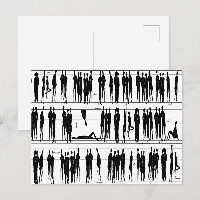 Carte postale PERSONNES MUSICALES (Devant / Derrière)