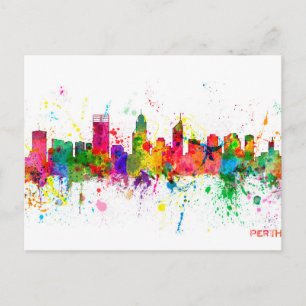 Carte Postale Perth Australia Skyline