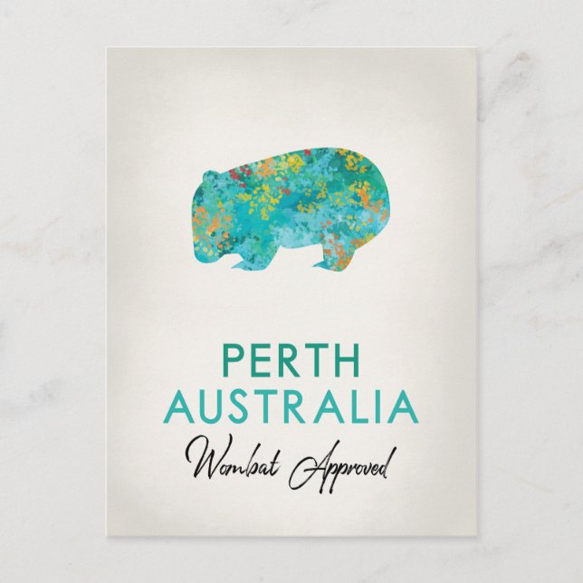 Carte Postale Perth Australie Wombat (Devant)
