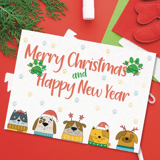 Carte postale Pet Business Christmas Holiday (Créateur téléchargé)