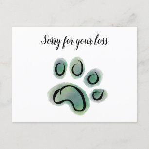 Carte Postale Pet Loss sympathie