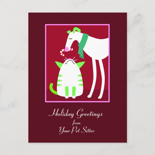 Carte postale Pet Sitter Holiday (Devant)