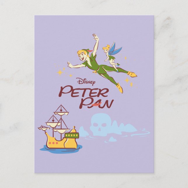 Carte Postale Peter Pan et Tinkerbell (Devant)