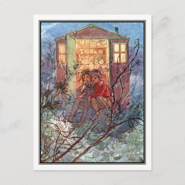 Carte Postale Peter Pan et Wendy par Alice B. Woodward (Devant)