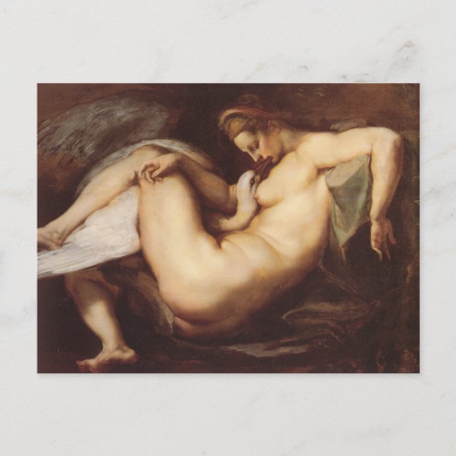 Carte Postale Peter Paul Rubens - Leda et le cygne (Devant)