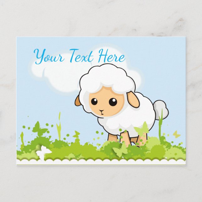 Carte Postale Petit Agneau Cutest (Devant)