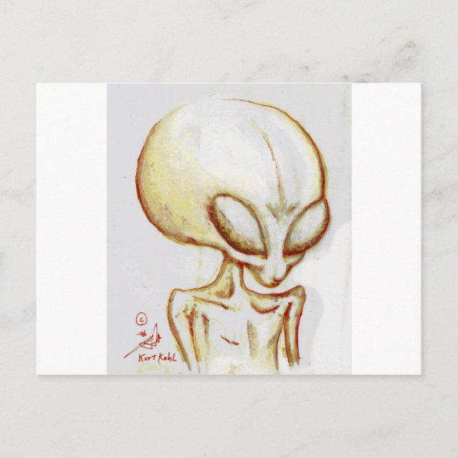 Carte Postale Petit alien jaune - Je suis Numéro Quatre (Devant)