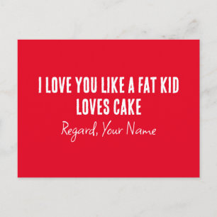 Carte Postale Petit Ami Je T'Aime Comme Un Gros Enfant Aime Le G