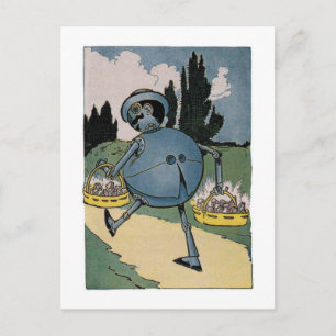 Carte Postale Petit Assistant vintage d'illustration Oz