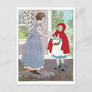 Carte Postale Petit Chaperon Rouge : Apportez Ça À Grand-Mère