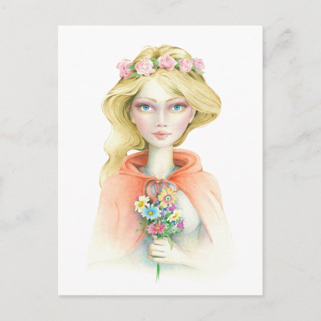 Carte Postale "Petit Chaperon Rouge" De Scot Howden (Devant)