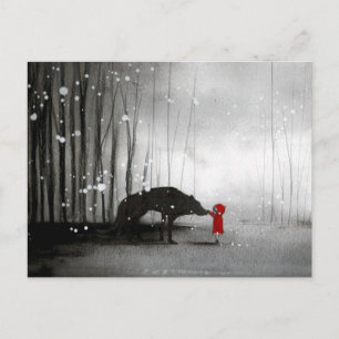 Carte Postale Petit Chaperon Rouge ~ Le Premier Toucher