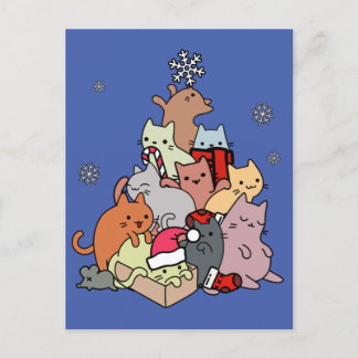 Carte Postale Petit chat de Noël