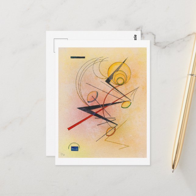 Carte Postale Petit Chaud, Kandinsky 1928 (Devant/Arrière en situation)