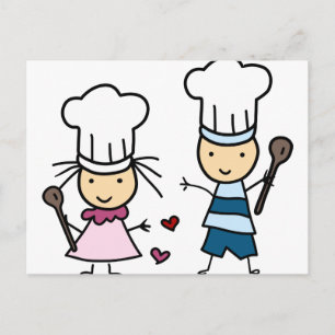 Carte Postale Petit Chef Enfants