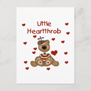 Carte Postale Petit Coeur Garçon Ours