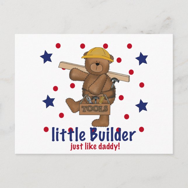 Carte Postale Petit Constructeur Comme Papa (Devant)