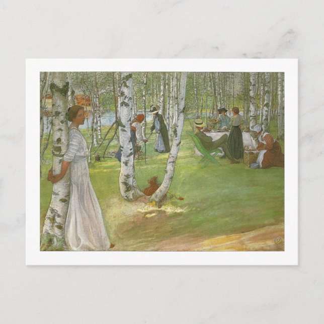 Carte Postale Petit déjeuner à l'Open par Carl Larsson (Devant)