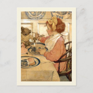 Carte Postale Petit-Déjeuner Avec Ours En Teddy